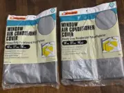 TWO Frost King Gray AC2 Outside Window Air Conditioner Covers 27" x 18" x 16"