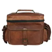 Leather Messenger Bag for Camera - Vintage Shoulder Satchel Camera Bag for DS...