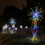 Solar Firework Light Colorful Solar Fireworks LED Fairy Lights Copper Wire Ground Light Christmas Home Decoration