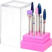 Labymos 7pcs Nail Drill Bits Set Pedi & Mani Drill Bits Kit Replacement Drill Bits for Electric Nail Drill Remove Cuticle & Gel Nail Polish