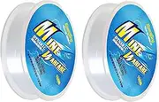 HENWUBEI 2 Roll Fish Line Nylon Thread Clear Fishing Wire for Hanging Decorations - Strong Clear String (Blue 8.0)