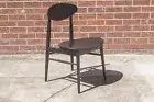 Dane Dining Chair - Solid American Oak Timber - Black finish