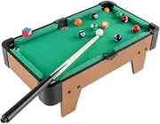 Mini Pool Table Game Desktop Lightweight Portable with Sticks and Balls Tabletop Billiards Indoor Game Toy for Parent Child, 61X35.5X16cm