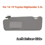 Gray Left Driver Side Sun Visor For 14-19 Toyota Highlander 3.5L 74320-0E074-A0 (for: Toyota)