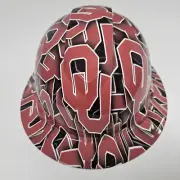 full brim hard hat custom hydro dipped IN OU OKLAHOMA UNIVERSITY NEW