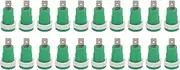 20Pcs Banana Socket Female Connector, Female Banana Plug Adapter, Binding Post Connectors for Industrial Equipment, Electronic Equipment, Etc (Green)