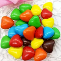 在飛比找蝦皮購物優惠-小糖豆 彩虹糖豆 代可可脂小心形巧克力豆500g/250g彩