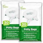 60 Refill Potty Bags: Absorbent, Disposable Potty Liners Compatible with OXO Tot 2-in-1 Go Potty | Strong, Leak-Proof Bags Work with Most Travel Potties, Potty Chairs, Potty Seats & Portable Toilets