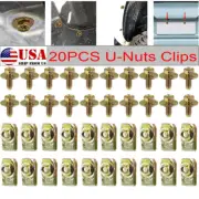 20PCS/SET Body Bolts U-nut Clips M6 Engine Cover Undertray Splash Shield Guard (for: Renault)