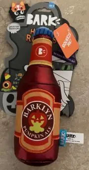 Bark Howl Raisers Dog Toy - Barklyn Pumpkin Ale, Crinkle & Squeaker & FLUFF