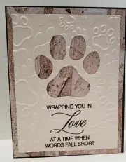 Handcrafted Greeting Card - Pet Sympathy - Words Fall Short