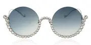 Anna-Karin Karlsson FULL MOON White Gold Women’s Sunglasses Silver Size 56