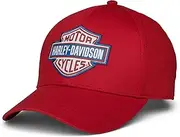 Harley-Davidson Women's Liberty Bell Bar & Shield Cap, Red - 97689-22VW, Red, One size