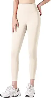 [Generic] Yoga Pants for Women Lightweight Stretch Solid Color Lounge Legging Breathable Yoga Pants, White, Medium