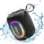 Bluetooth Speakers, Wireless Portable Speaker with RGB Party Light, IPX7 Wate...