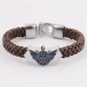 Legend of Zelda Faux Leather bracelet with Royal Wingcrest Emblem Charm