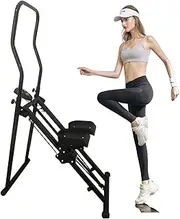 Stair Stepper for Home Gym Exercise, Vertical Stair Climber Machine, Folding Compact Design with Extended Step Range, Adjustable Handlebar for Indoor Exercise, Ideal for Fitness Enthusias Black