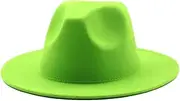 [Generic] Classical Felt Hats Unisex Wide Brim Fedora Hats Solid Caps Mens Womens Wedding Church Jazz Hats 302 59-61CM, 302, One Size, 302, One Size