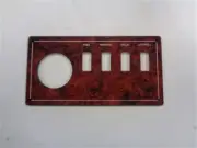 GAUGE / SWITCH PANEL BLANK FAUX WOODGRAIN 8" W X 4 1/8" H MARINE BOAT