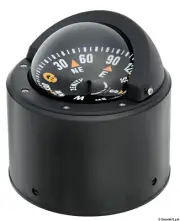 RIVIERA Boat Marine Compass 3" 80mm Black Flat rose with binnacle
