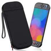 Slim Carrying Case for Switch 2 2025,Travel Hard Shell Case with 12 Game Card Slots,Protective Bag for Switch 2 Console & Games Accessories Black