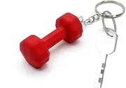[Generic] Fitness Key Ring | Barbell Gym Keychain Women,Women Novelty Keychain Key Holder For Gym Exercise Pendant, Beautiful Exquisite For Keys, Bags