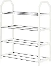 Shoe Storage Shelf | 4 Tier Space Saver Shoe Rack | Shoe Rack Organizer | High Shoe Storage With 4 Mesh Shelves | Strong Design Stand Shelf Organise | For, Home, Indoor