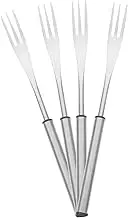 4pcs Stainless Steel Fondue Forks Heat Resistant Utensils for Cheese Chocolate BBQ Hot Pot for Family Gatherings Camping Parties