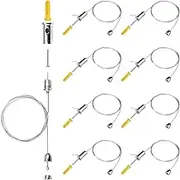 Mlysnd Suspension Cables Kit, 8 Pieces Ceiling Light Pendant Braided Flex Lamp Holder for LED Panel Light Aquarium Lights Pendant Linear Lighting Lights (1M)
