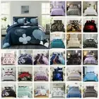 Floral Marble Quilted Comforter Doona Set Queen King Size Bed Pillowcases Warm