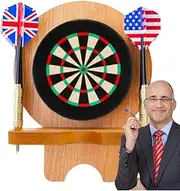 Dart Board Set | Scoreboard Professional Target Dart Set,Modern Scoring Favor Dartboard Kit Competition-Grade for Game Room Bar Garage Pub