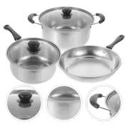 1 Set Cookware Stockpot Soup Cooking Pot Frying Wok Kitchenware