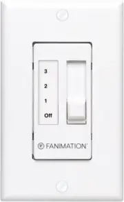 CW7WH Ceiling Wall Control, Light for Use with Multiple Fans, White 4.72X0.35X2.