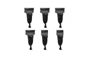 Pool Snooker Billiard Table Pockets complete set BLACK Leatherette Black Net SET