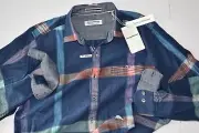 Tommy Bahama Shirt Canyon Beach Flannel Chill Out Check Blue LS New Medium M