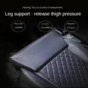 Leather Car Seat Extender Cushion Leg Support Pillow Memory Foam Knee Pad Mats