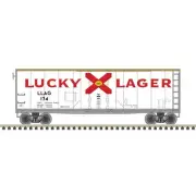 Atlas O 2001142-1 40' Plug Door Beer Boxcar Lucky Lager #174, O Gauge NIB