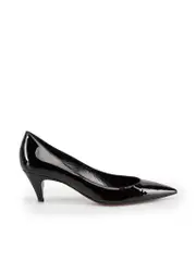 Black Patent Leather Kiki Pumps