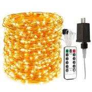 200Ft Long Fairy Lights Plug in Waterproof Outside Copper Wire String Lights ...