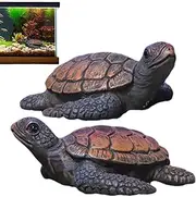 Turtle Garden Statue,Resin Outdoor Garden Turtle Sculpture - Garden Statue Animal Statue Ornaments Miniature Turtle Figurines Fish Tank Decoration
