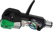 Audio Technica AT-VM95E/H Headshell/Dual Moving Magnet Cartridge Combo Kit (Black/Green)