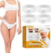 [Rolempon] Magnetic Weight Loss Rings | Soft Silicone Foot Massage Toe Rings for Body Shape | Health Slimming Rings Silicone Foot Massager