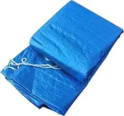 Pe Fabric Weaving Pool Cover Floor Pad for Frame Inflatable Swimming Pools Blue Easy Installation Durable Material Rain Protection