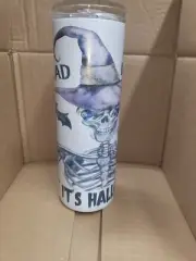 Dead inside Holographic 20oz Skinny Custom Tumbler with Lid and Straw