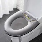 Universal Toilet Seat Cover Winter Warm Soft WC Mat Washable Removable Zip SFR