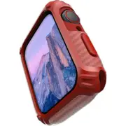 Apple Watch Series 8,41-mm Case,Carbon Fibre Texture Cover Red