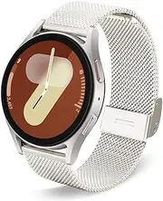 [DEALELE] Bands Compatible with Huawei Watch GT5 Pro 42mm / GT5 / GT4 41mm / Garmin Venu 3S / Fossil Women's Gen 6, 18mm Stainless steel Metal Milanese Magnetic Mesh Strap for Women Men
