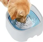 No Drip Dog Water Bowl,1L Pet Water Bowl Slow Feeder Dispenser - Non-Slip Base Pet Feeder for Cats Puppies for Multi-Puppies Households