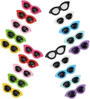 Totority Create Unique Styles 20pcs Mini Sunglasses Charms Flatback Beads DIY Hair Clip Craft Supplies