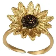 MICHAEL MICHAUD Sunflower Druzy Large Ring 8417
